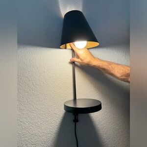 Pottery Barn Bauer Metal Shelf USB Plug-In Sconce (24") Wall Lamp